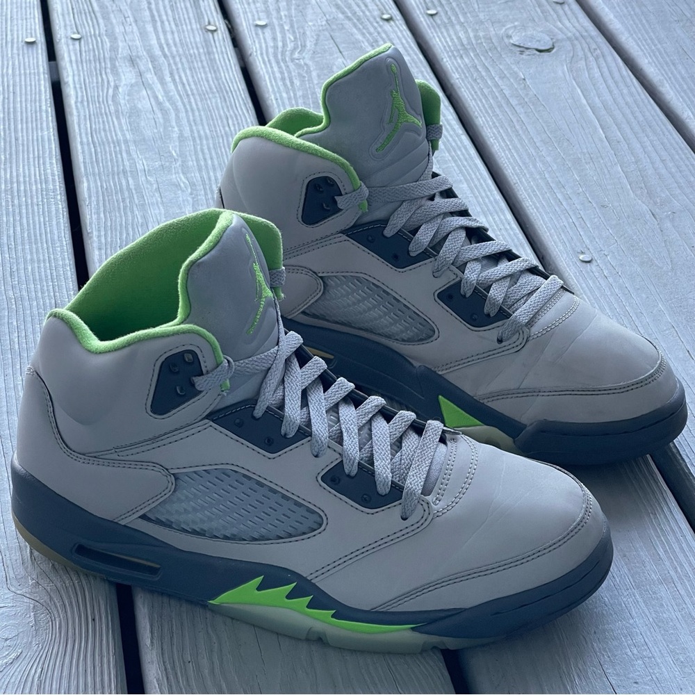 Air Jordan 5 Retro Green Bean 2022 Men’s Athletic Sneakers Size 10 DM9014-003 - Picture 5 of 11